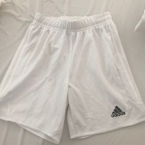 Adidas White Soccer Shorts